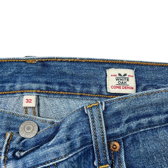 Levi’s High Rise Wedgie Fit Skinny Jeans Frayed Hem White Oak Cone Denim 32 - Picture 6 of 8